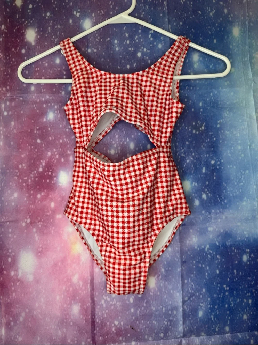 NWOT cat & Jack gingham cutout one piece swimsuit 🛍